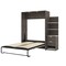 Bestar Cielo Full Murphy Bed with Floating Shelves (79W), Bark Grey & White 80897-47 - alternate 5
